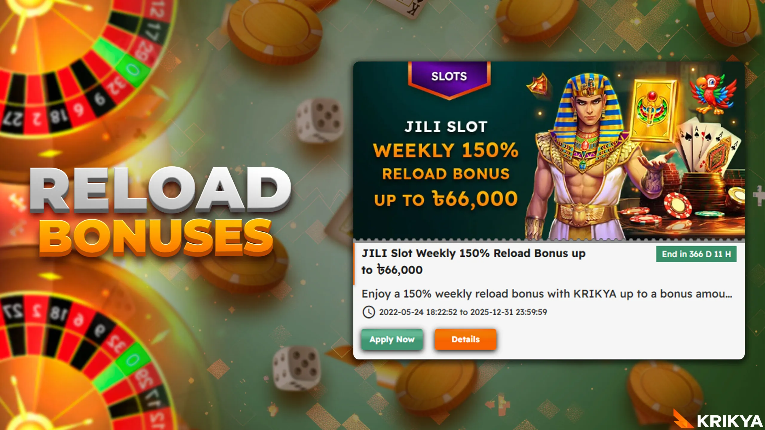 Reload Bonuses Krikya