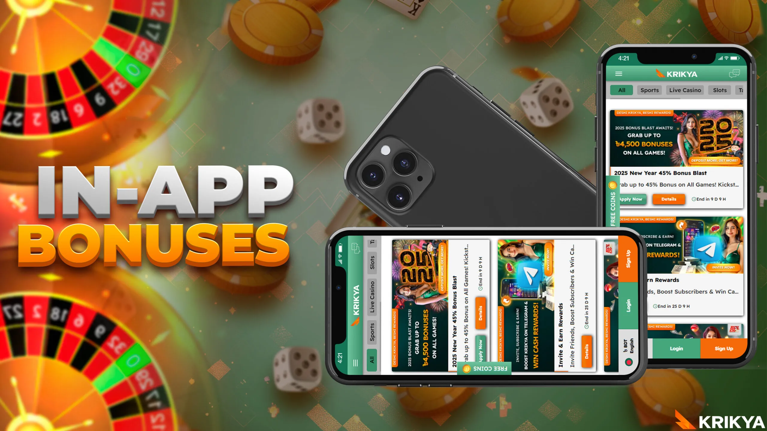 Get bonuses using the app